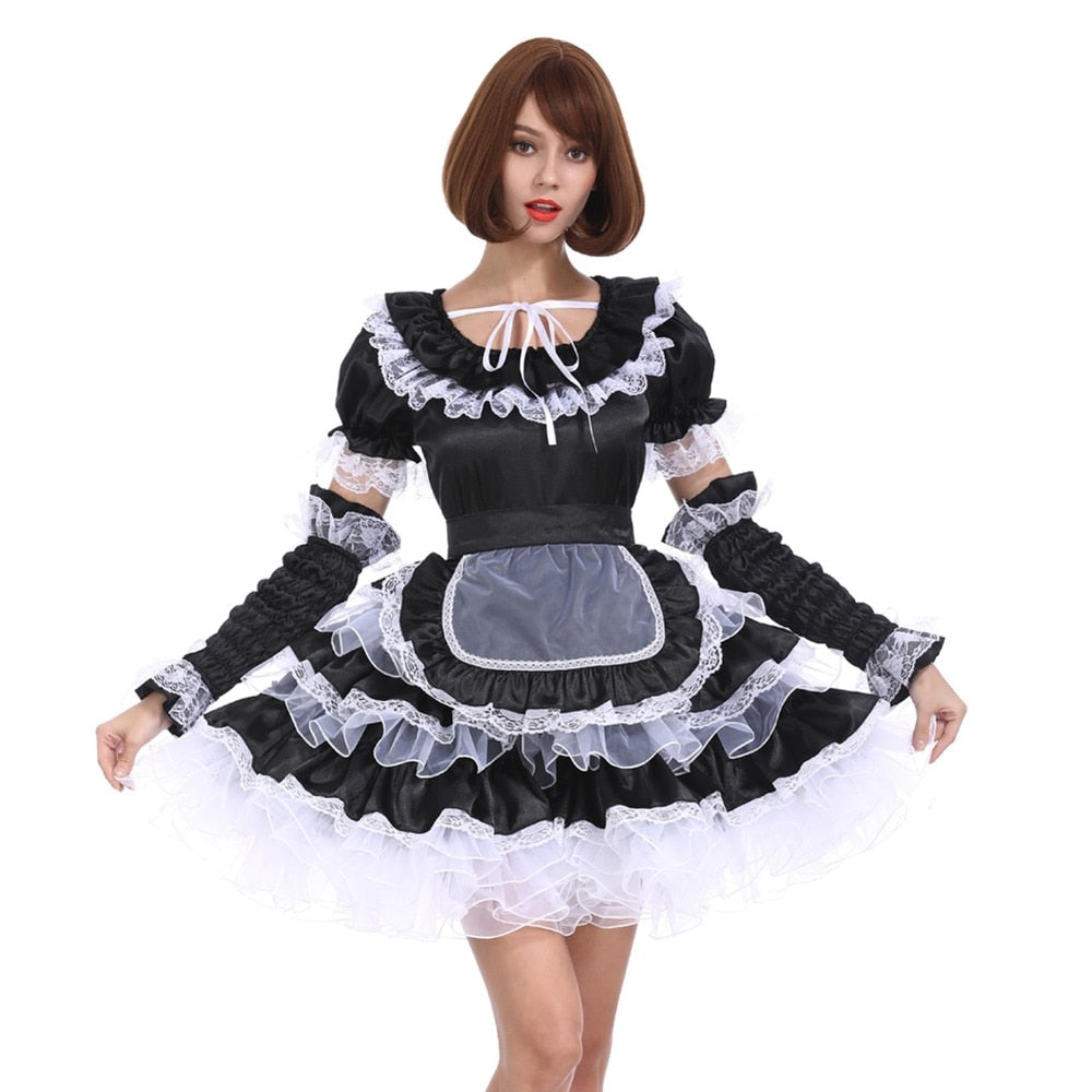 Lockable Sissy Maid Dress - Sissy Lux