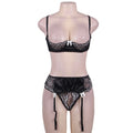 Open Bra Sheer Garter Set - Sissy Lux