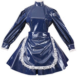 Load image into Gallery viewer, Lockable Blue Sissy Maid Dress - Sissy Lux

