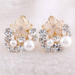 Load image into Gallery viewer, Faux Pearl Flower Sissy Earrings - Sissy Lux
