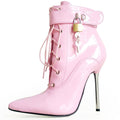 Lockable Ankle Strap Boots - Sissy Lux