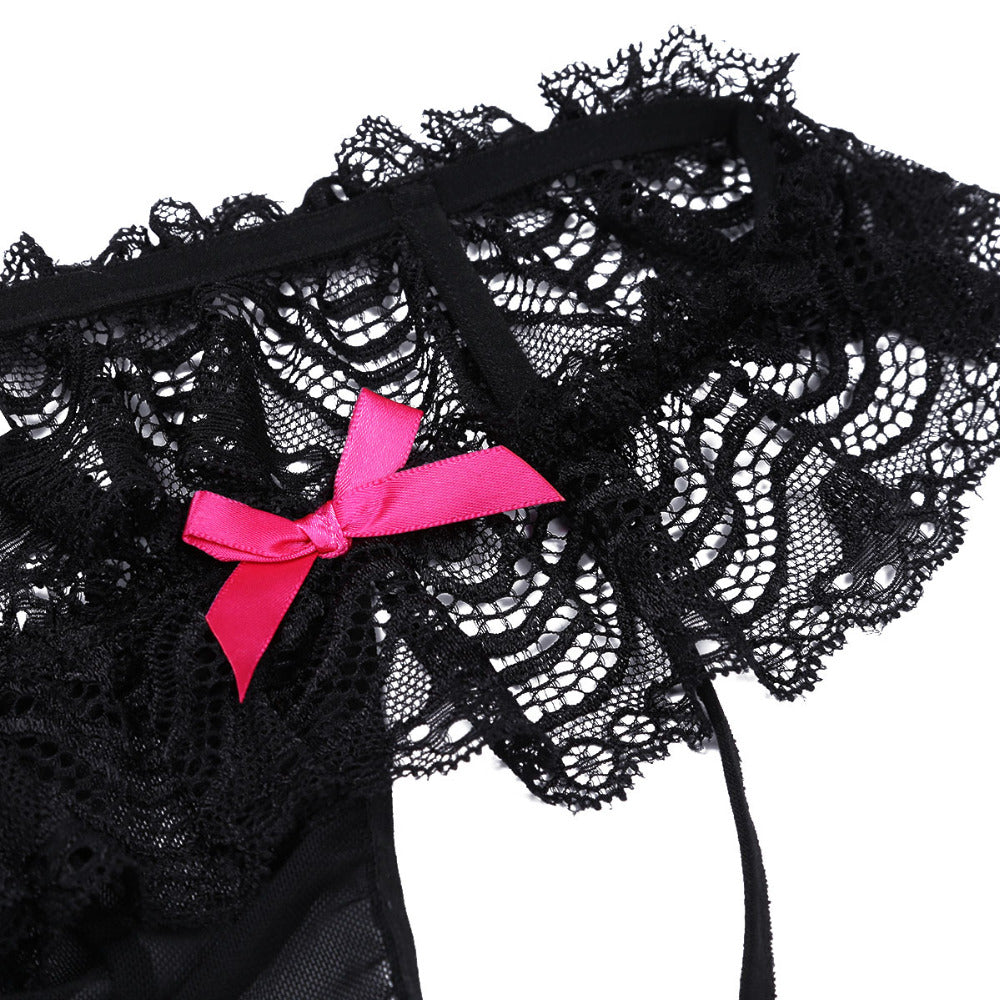 Mesh & Bow Sissy Panties - Sissy Lux