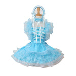 Load image into Gallery viewer, Lockable Blue Frilly Maid Dress - Sissy Lux
