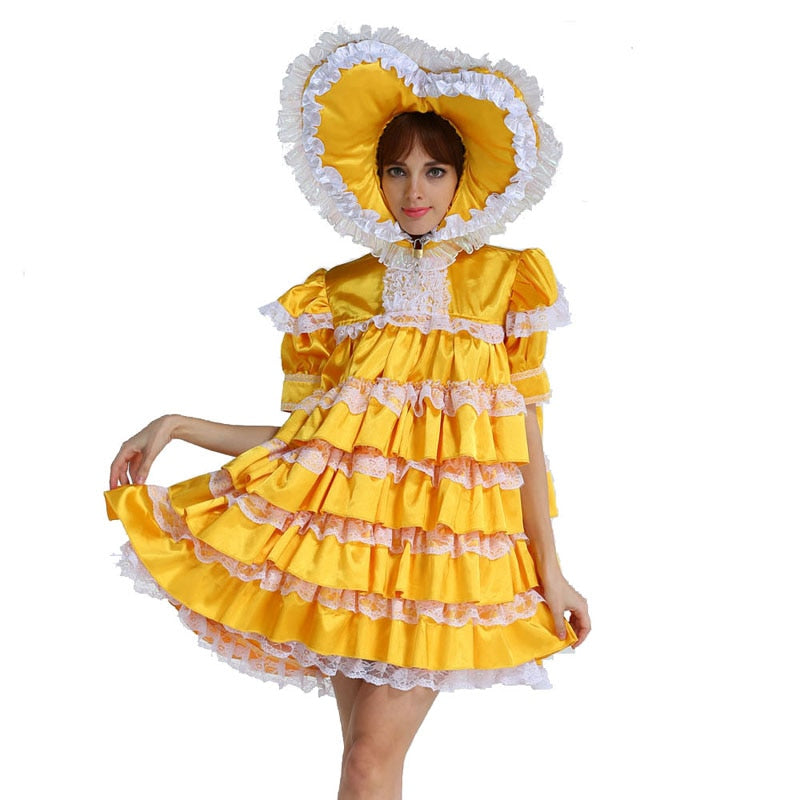 Lockable Ruffles Dress - Sissy Lux