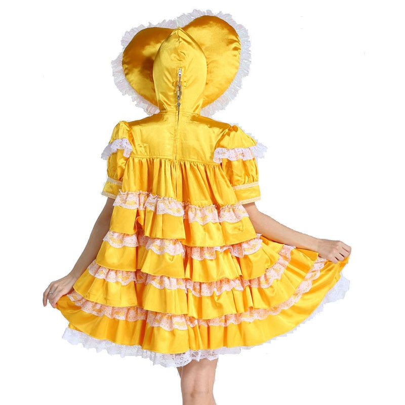 Lockable Ruffles Dress - Sissy Lux