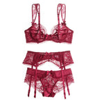 Load image into Gallery viewer, 3 Piece Lux Lace Sissy Lingerie Set - Sissy Lux
