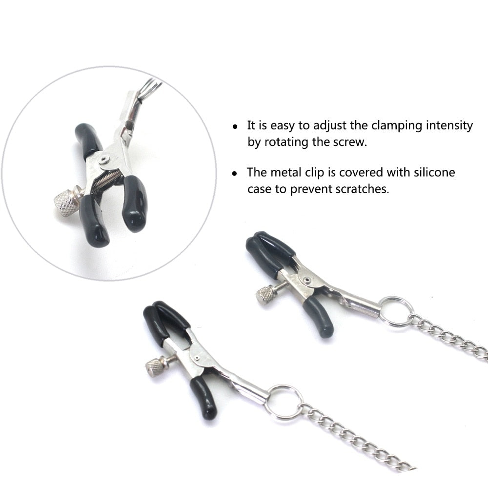 Sissy Slave Nipple Clamps - Sissy Lux