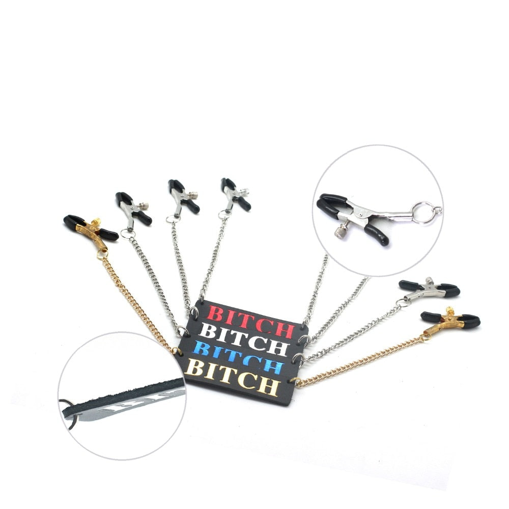 Sissy Slave Nipple Clamps - Sissy Lux