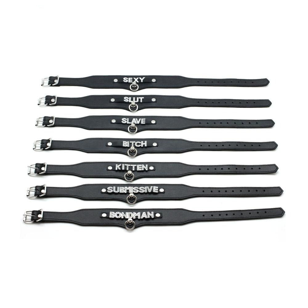 Leather Sissy Slave Collar - Sissy Lux