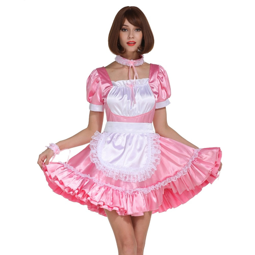 French Maid Pink Dress - Sissy Lux