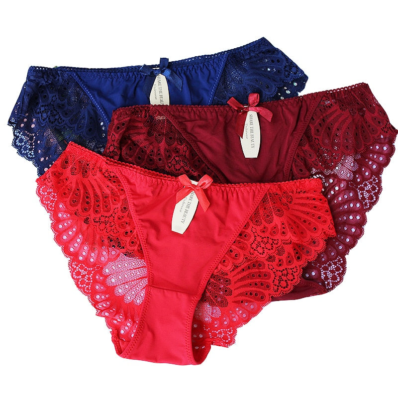 Sweet Sissy Lace Panties (3 Pcs Set) - Sissy Lux