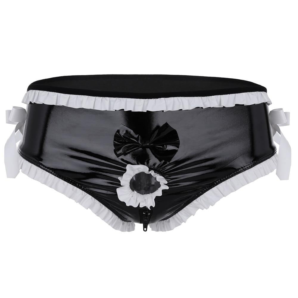 "Sissy Rita" Ruffled Penis Hole Panties - Sissy Lux