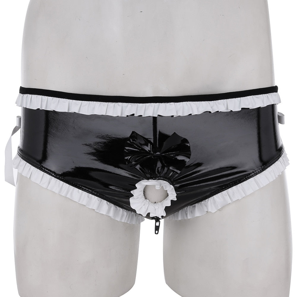 "Sissy Rita" Ruffled Penis Hole Panties - Sissy Lux