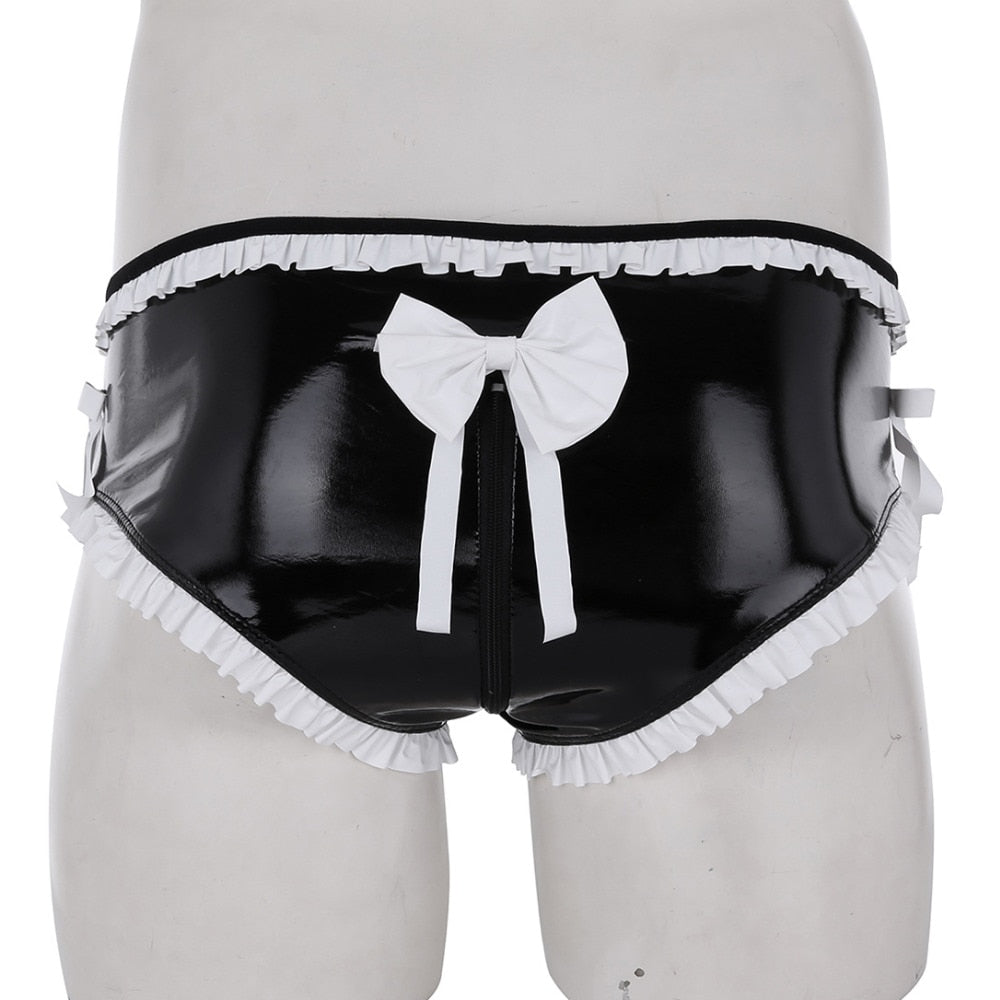 "Sissy Rita" Ruffled Penis Hole Panties - Sissy Lux
