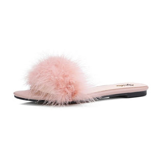 "Sissy Stephanie" Fluffy Fur Slippers - Sissy Lux