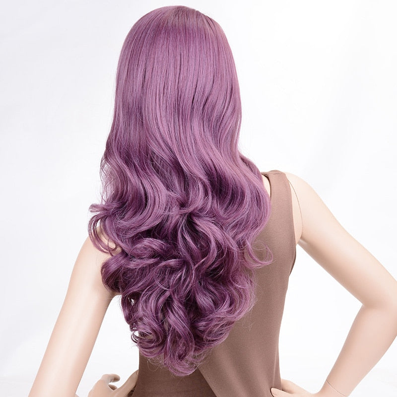 Long Purple Wavy Wig - Sissy Lux