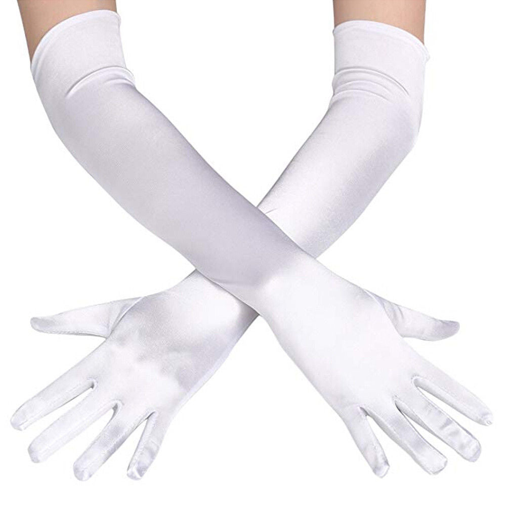 Lux Satin Opera Gloves - Sissy Lux