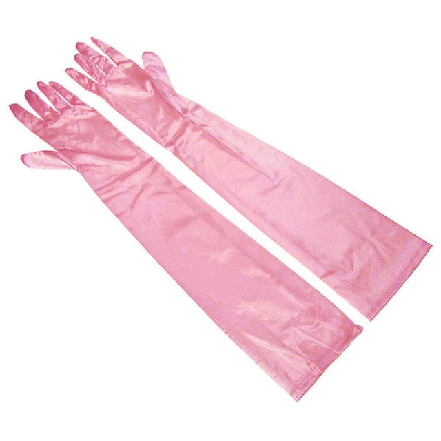 Lux Satin Opera Gloves - Sissy Lux