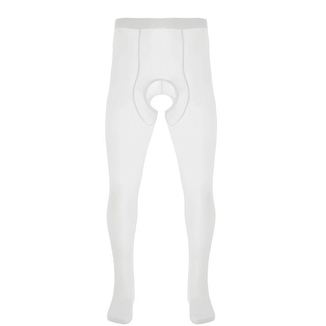 Crotchless Silky Pantyhose - Sissy Lux