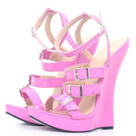 Load image into Gallery viewer, &quot;Sexy Lucy&quot; Pink Wedge Sandals - Sissy Lux
