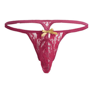 "Sissy Mindy" Lace Pouch Thong - Sissy Lux