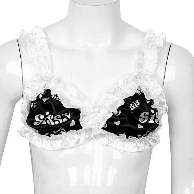 "Forever Sissy" Satin Bra - Sissy Lux