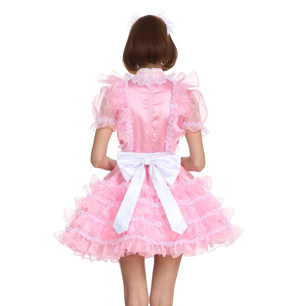 Frilly Pink Sissy Maid Dress - Sissy Lux
