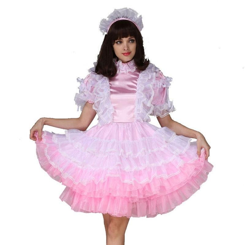 Lockable Organza Sissy Maid Dress - Sissy Lux