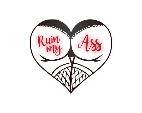 "Ruin My Ass" Temporary Tattoo - Sissy Lux