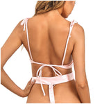 Load image into Gallery viewer, Pink Satin Nightwear Bodysuit - Sissy Lux
