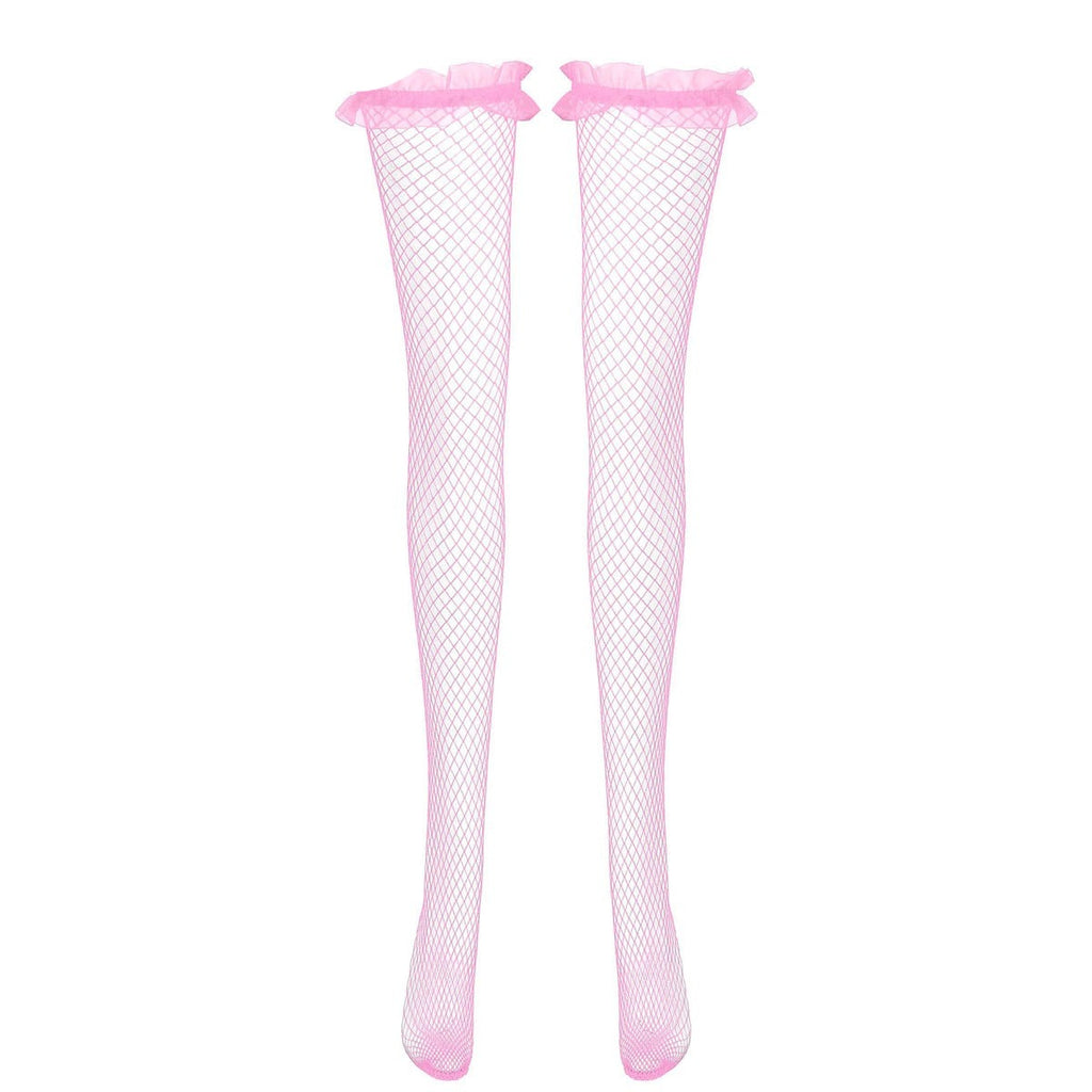 Pink Mesh Sissy Stockings - Sissy Lux