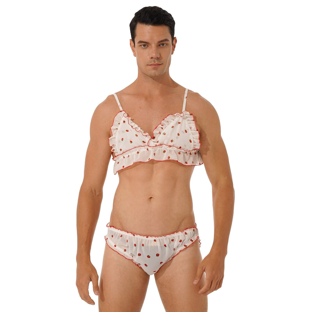 Sissy Rick Strawberry Lingerie Set - Sissy Lux