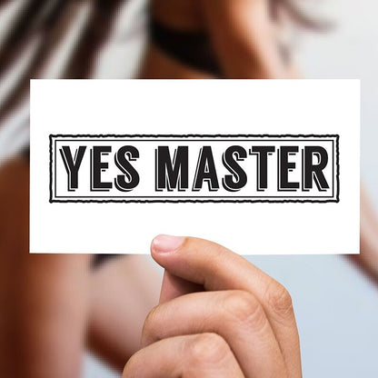 "Yes Master" Temporary Tattoo - Sissy Lux